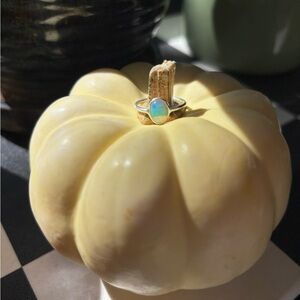 Elegant Silver Opal Ring